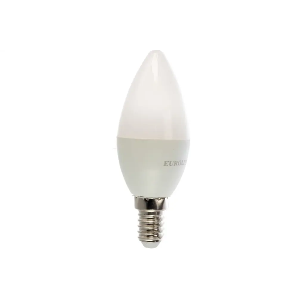 Фото 3 Лампа светодиодная EUROLUX 00-00008720 E14 230 В 6 Вт свеча прозрачная 480 Лм теплый белый свет Фото 3 Лампа светодиодная EUROLUX 00-00008720 E14 230 В 6 Вт свеча прозрачная 480 Лм теплый белый свет