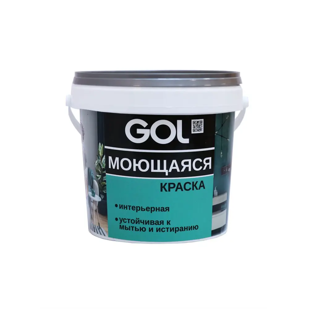 Фото Краска для стен GOL Gol.153-1.3 цвет белый 1.3 кг Фото Краска для стен GOL Gol.153-1.3 цвет белый 1.3 кг