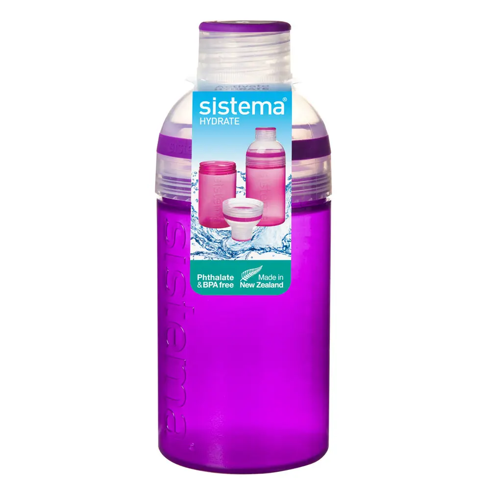 Фото Бутылка для воды Sistema 0.48 л пластик цвет фиолетовый 820_фиолетовый Фото Бутылка для воды Sistema 0.48 л пластик цвет фиолетовый 820_фиолетовый