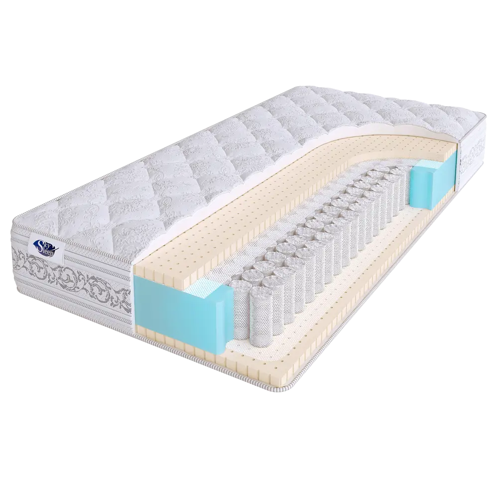 Фото 3 Матрас SkySleep Expert Relax S500 75x170 см независимый пружинный блок, односпальный, ортопедический, латексный Фото 3 Матрас SkySleep Expert Relax S500 75x170 см независимый пружинный блок, односпальный, ортопедический, латексный
