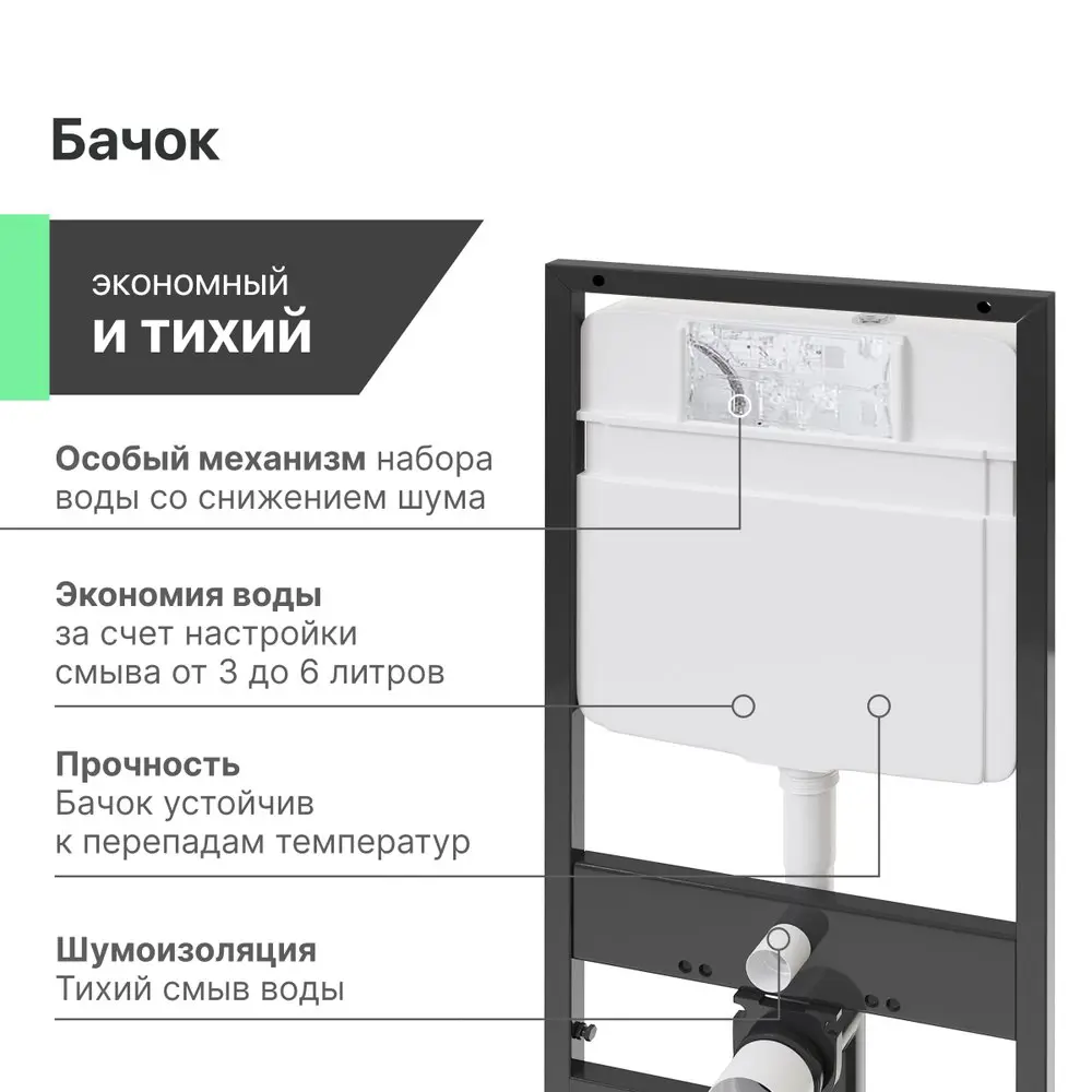 Фото 8 Комплект инсталляция с унитазом Stworki 560096 цвет белый Фото 8 Комплект инсталляция с унитазом Stworki 560096 цвет белый