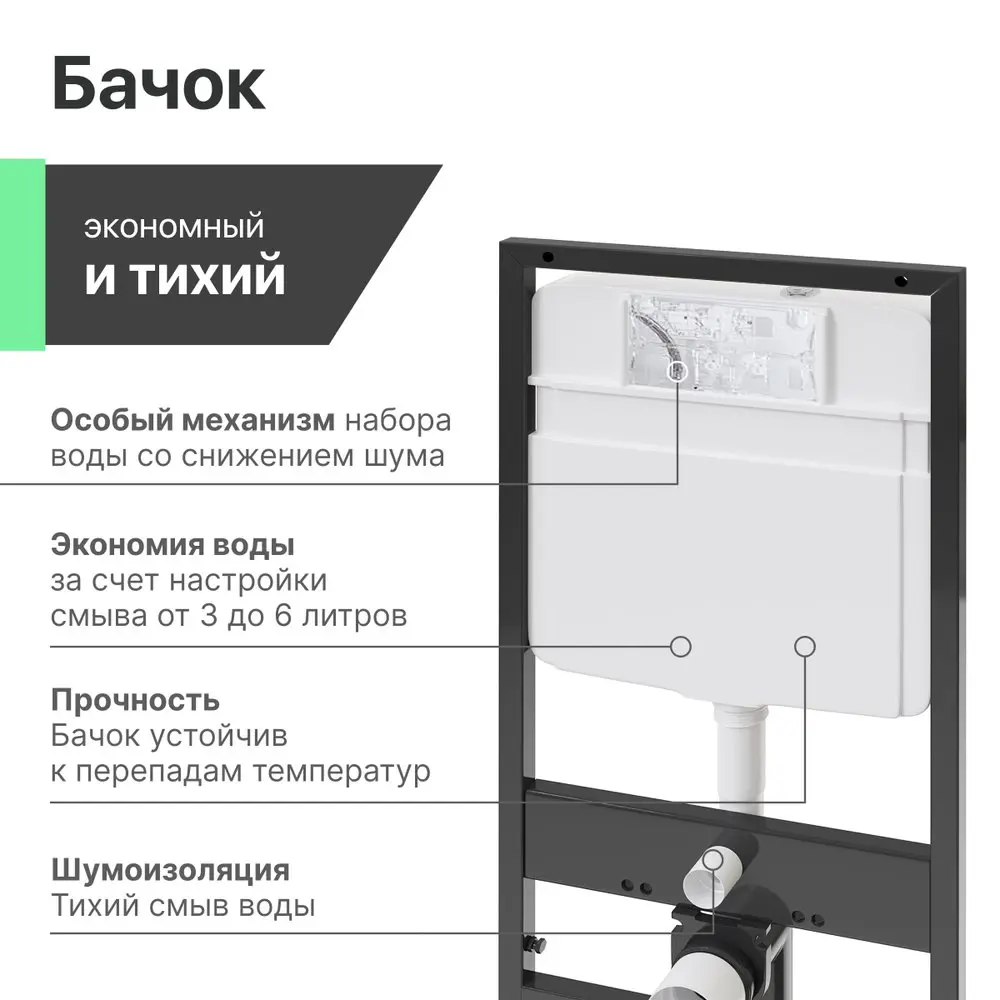 Фото 10 Комплект инсталляция с унитазом Stworki 560235 цвет белый Фото 10 Комплект инсталляция с унитазом Stworki 560235 цвет белый