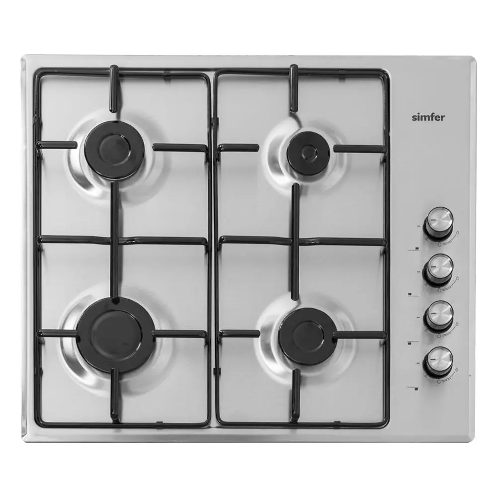 Фото Газовая варочная панель Simfer H60Q40400 60 см 4 конфорки цвет серебряный Фото Газовая варочная панель Simfer H60Q40400 60 см 4 конфорки цвет серебряный
