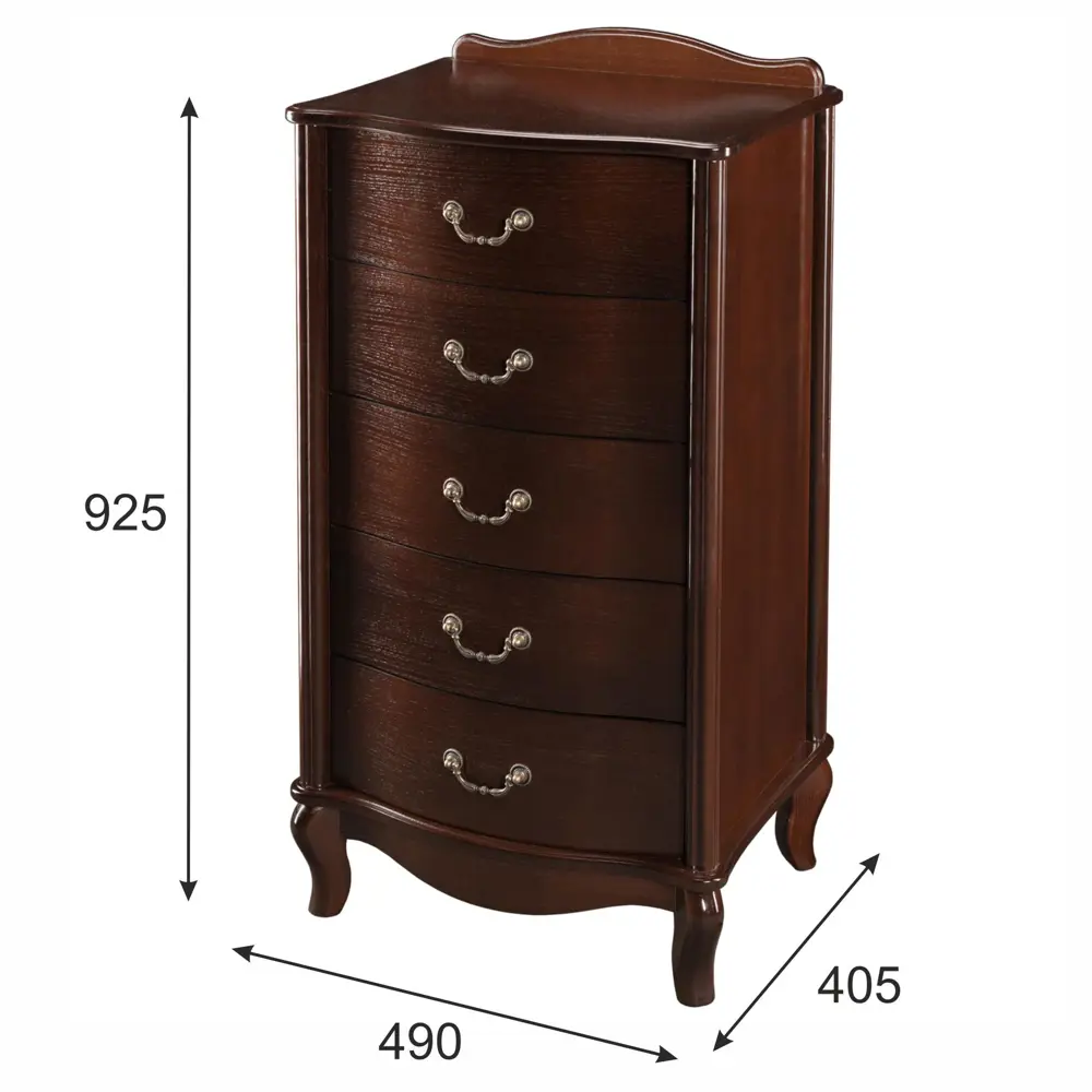 Фото 2 Комод Мебелик 49x92.5x40.5 см 5 ящиков МДФ цвет коричневый 5774