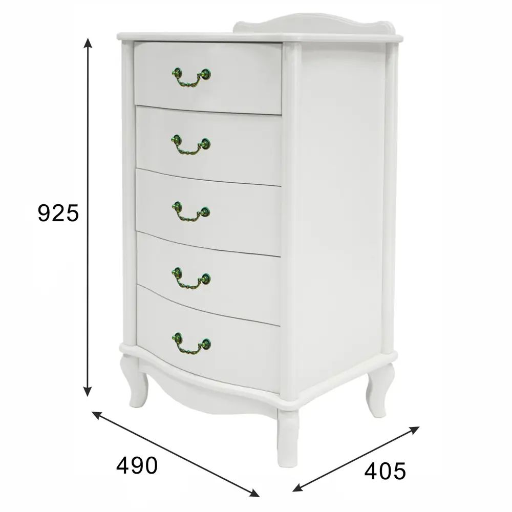 Фото 2 Комод Мебелик 49x92.5x40.5 см 5 ящиков МДФ цвет белый 5776 Фото 2 Комод Мебелик 49x92.5x40.5 см 5 ящиков МДФ цвет белый 5776