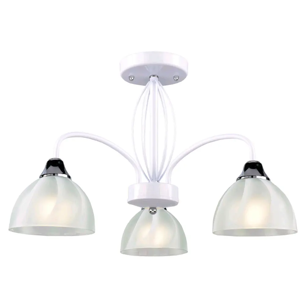 Фото 6 Люстра потолочная РОССВЕТ Увертюра РС20924 WT+CR_3C 3 лампы 10 м² цвет белый Фото 6 Люстра потолочная РОССВЕТ Увертюра РС20924 WT+CR_3C 3 лампы 10 м² цвет белый