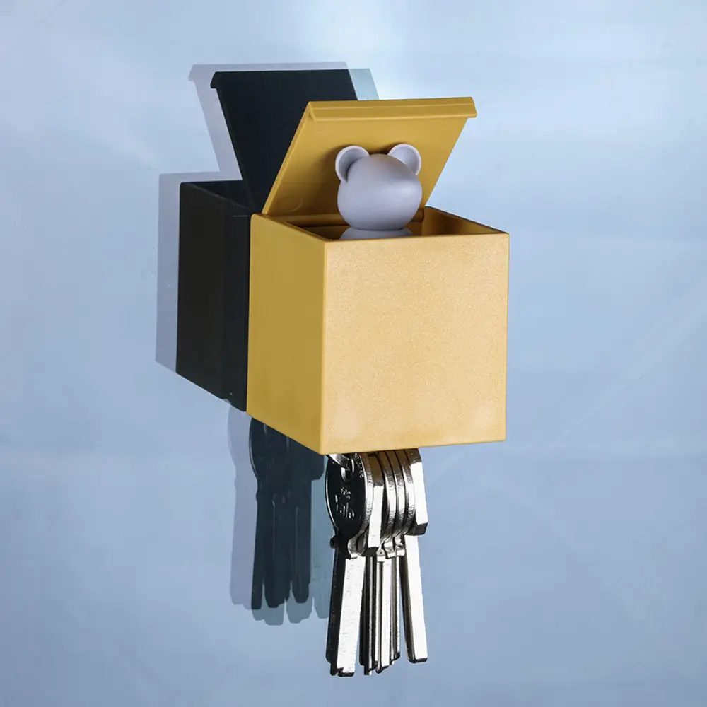 Фото 3 Держатель для аксессуаров Qualy Lucky Mouse Key QL10333-BN-GY Фото 3 Держатель для аксессуаров Qualy Lucky Mouse Key QL10333-BN-GY