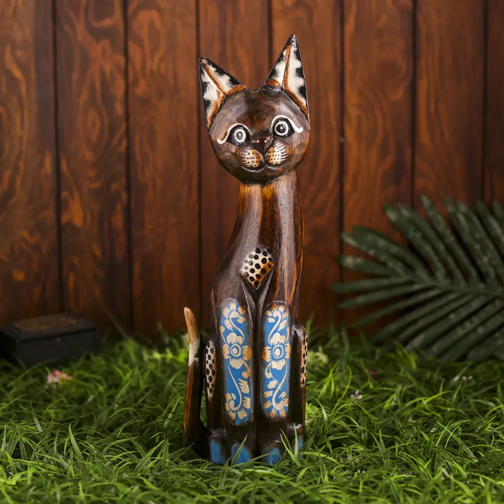 Фото Фигурка сувенирная Simaland "Кошка расписная" высота 40 см Фото Фигурка сувенирная Simaland "Кошка расписная" высота 40 см