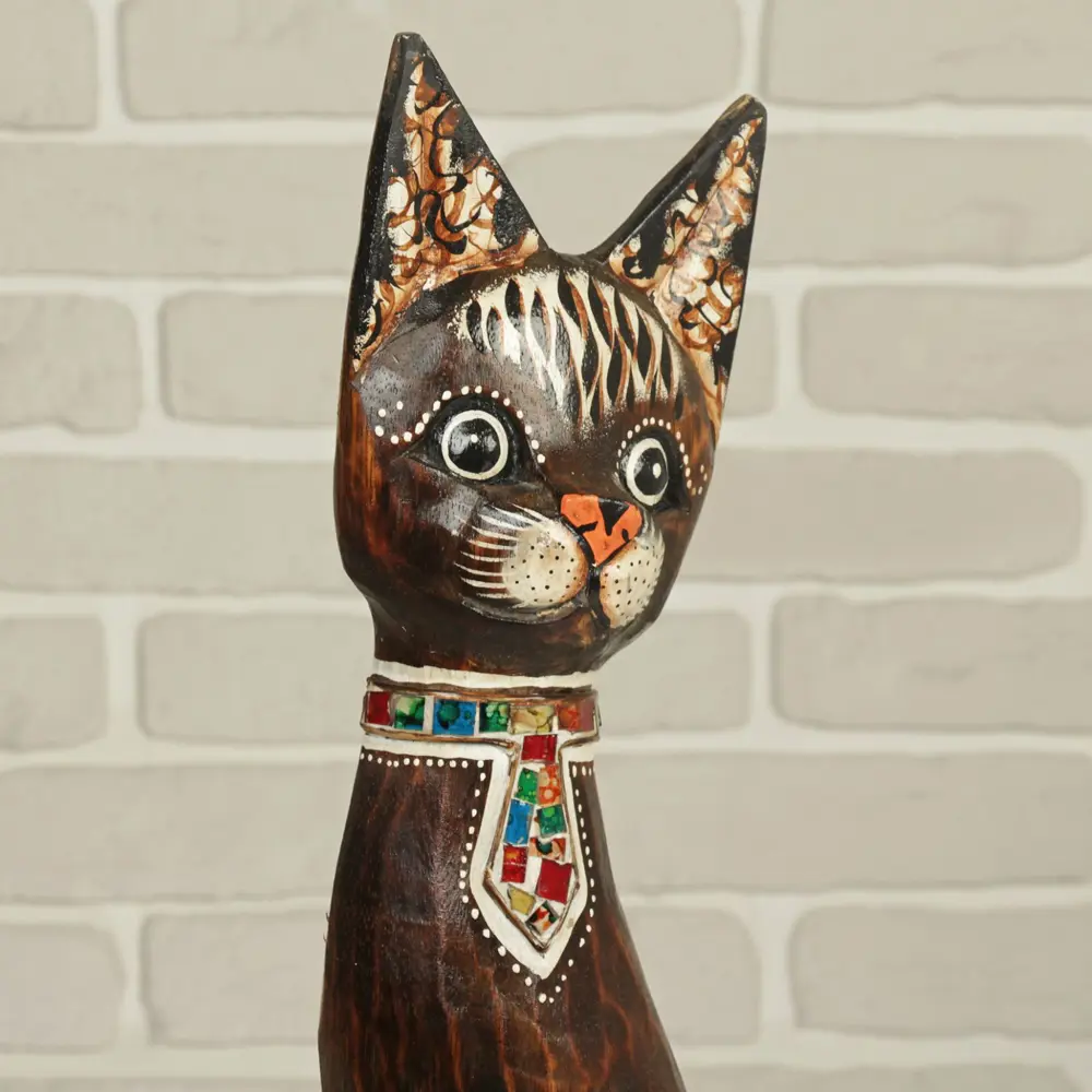 Фото 3 Фигурка сувенирная Simaland "Кошка в галстуке из мозаики" 60x12x6 см