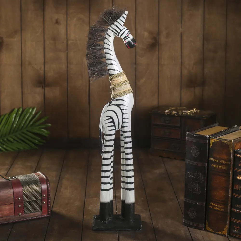 Фото 2 Фигурка сувенирная Simaland "Зебра с пышной гривой" высота 60 см