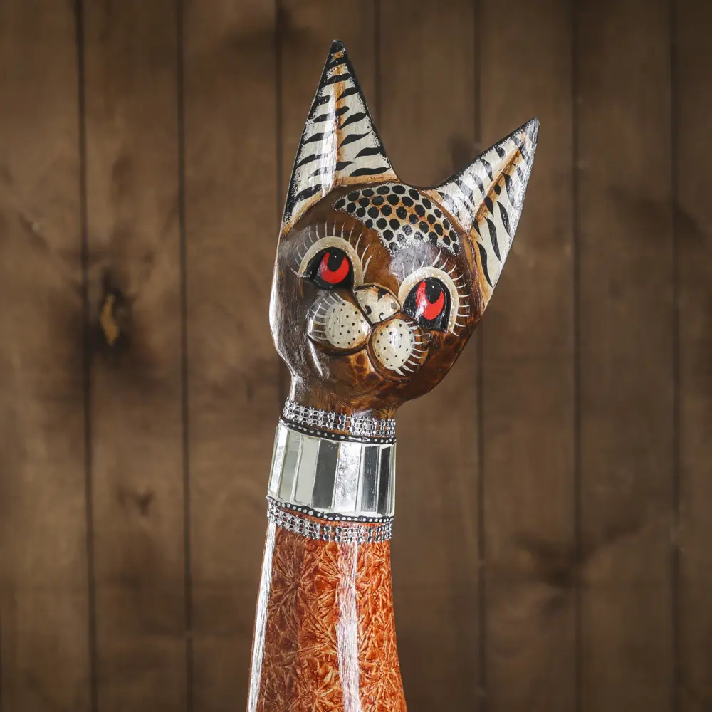 Фото 4 Фигурка сувенирная Simaland "Кошка в зеркальном ошейнике" 100x16x7 см Фото 4 Фигурка сувенирная Simaland "Кошка в зеркальном ошейнике" 100x16x7 см