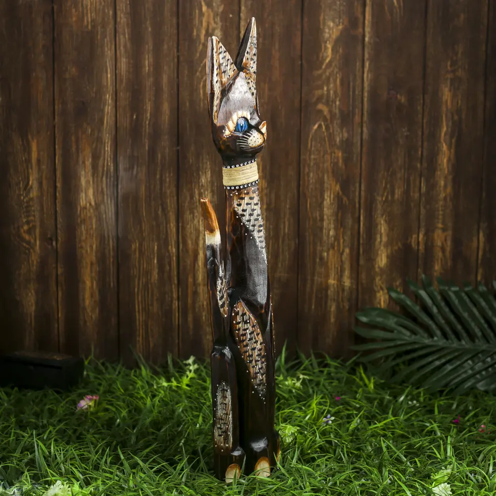 Фото 2 Фигурка сувенирная Simaland "Кошка ошейник со стразиками" высота 60 см