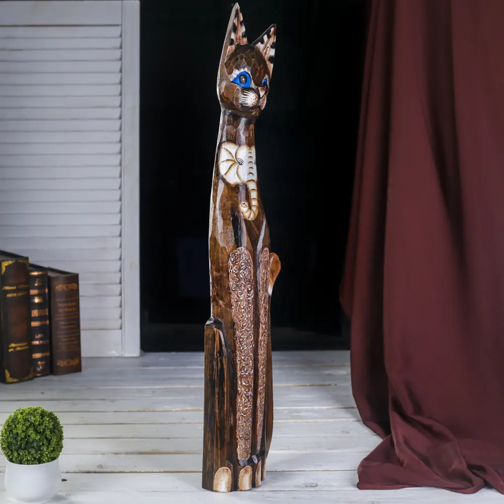 Фото 4 Фигурка сувенирная Simaland "Кошка яркие глазки" высота 80 см