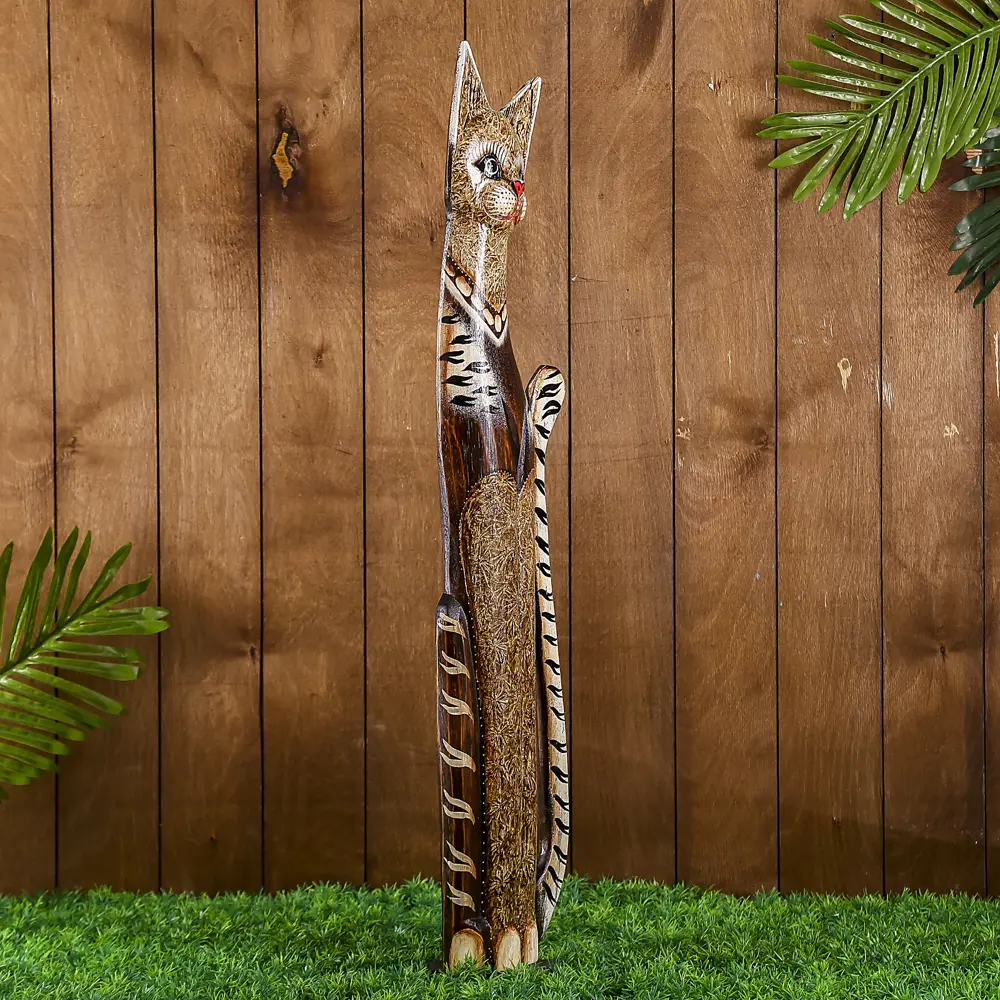 Фото 2 Фигурка сувенирная Simaland "Кошка с красным носиком" высота 80 см