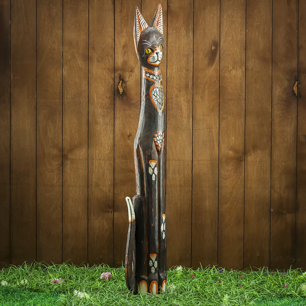 Фото 2 Фигурка сувенирная Simaland "Кошечка с сердечком" 16x7x100 см