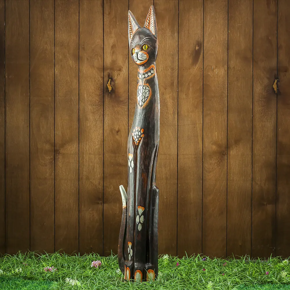 Фото 3 Фигурка сувенирная Simaland "Кошечка с сердечком" 16x7x100 см