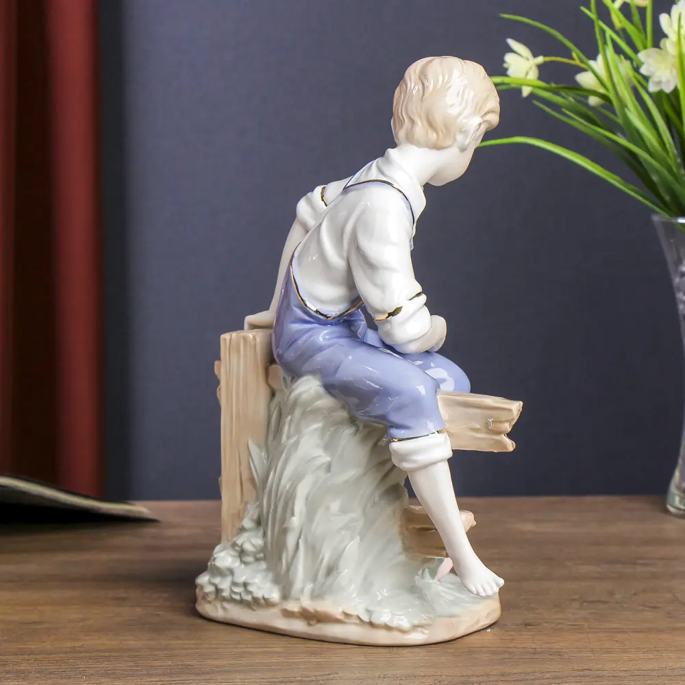 Фото 6 Фигурка сувенирная Simaland "Мальчик с гусями" 28x23x13 см