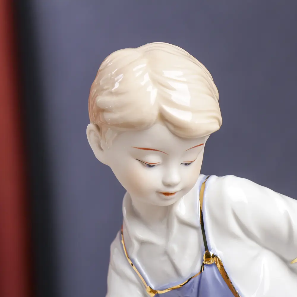 Фото 7 Фигурка сувенирная Simaland "Мальчик с гусями" 28x23x13 см