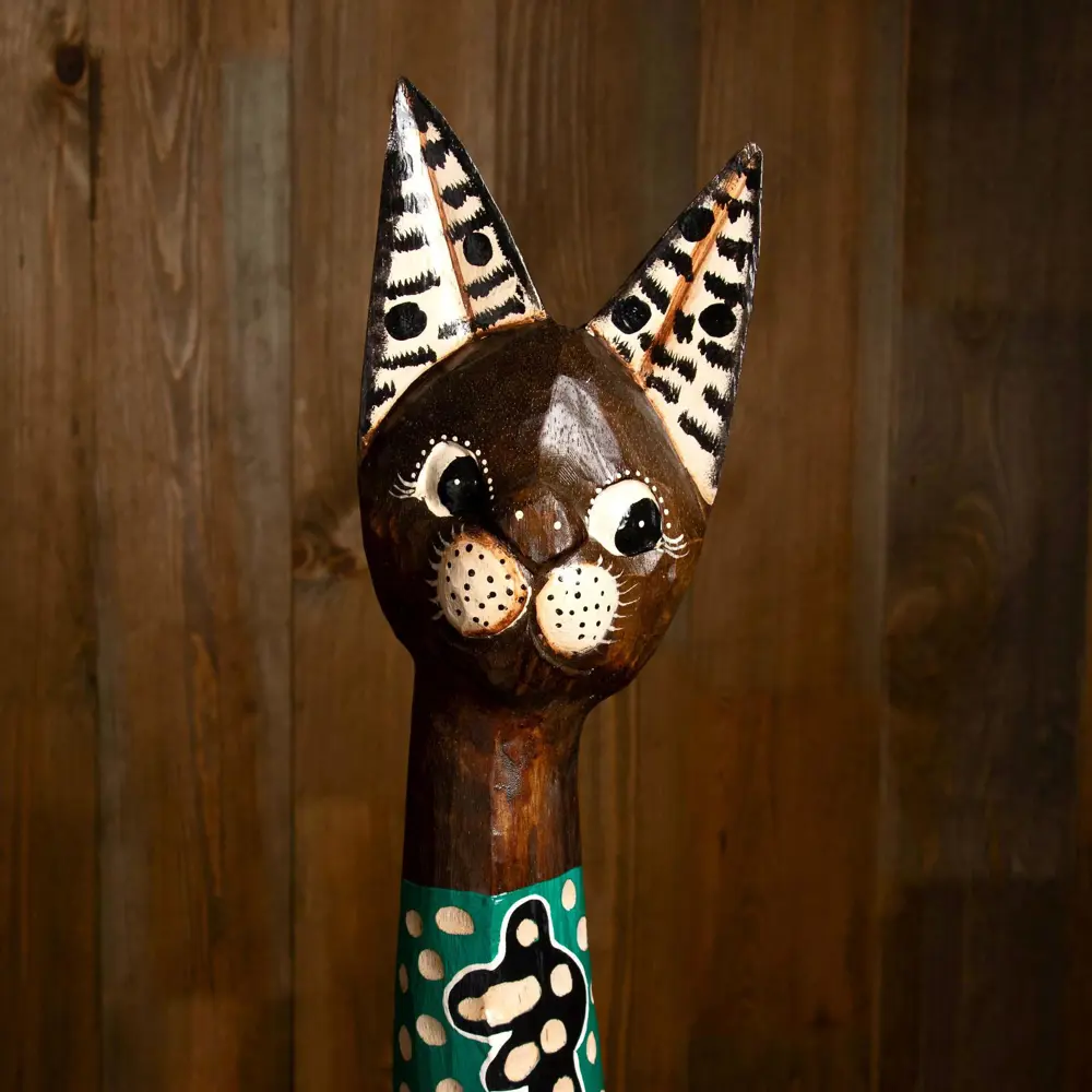 Фото 3 Фигурка сувенирная Simaland "Кошка с пятнистыми ушками" 8x23x100 см