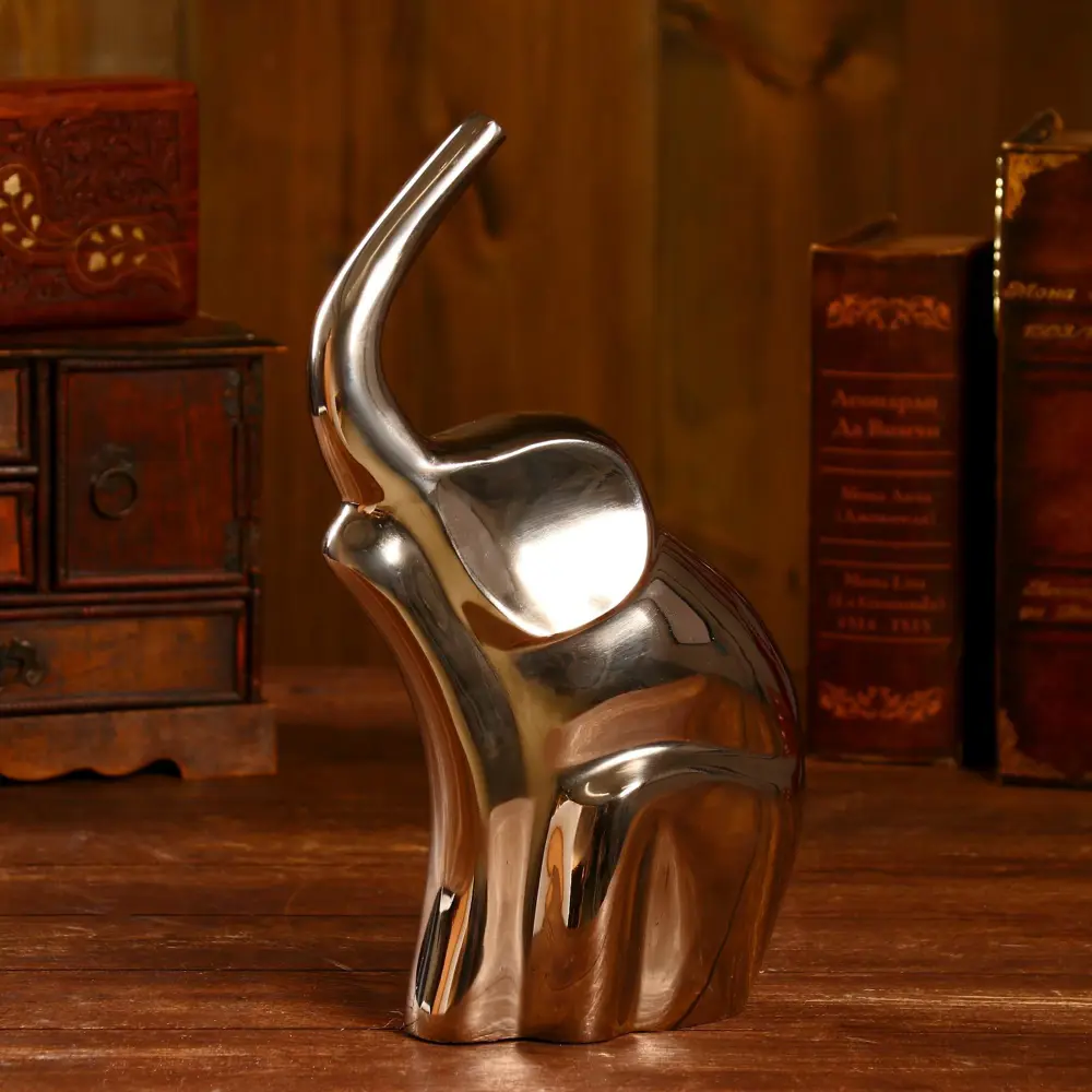 Фото 4 Фигурка сувенирная Simaland "Слоник" 17.8x7.6x33 см (никелевое покрытие) Фото 4 Фигурка сувенирная Simaland "Слоник" 17.8x7.6x33 см (никелевое покрытие)