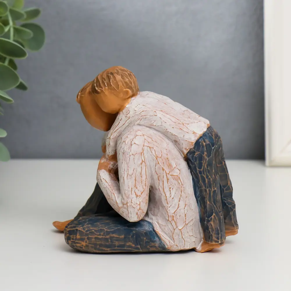 Фото 2 Фигурка сувенирная Simaland "Папа с сыном" 10x11x7 см