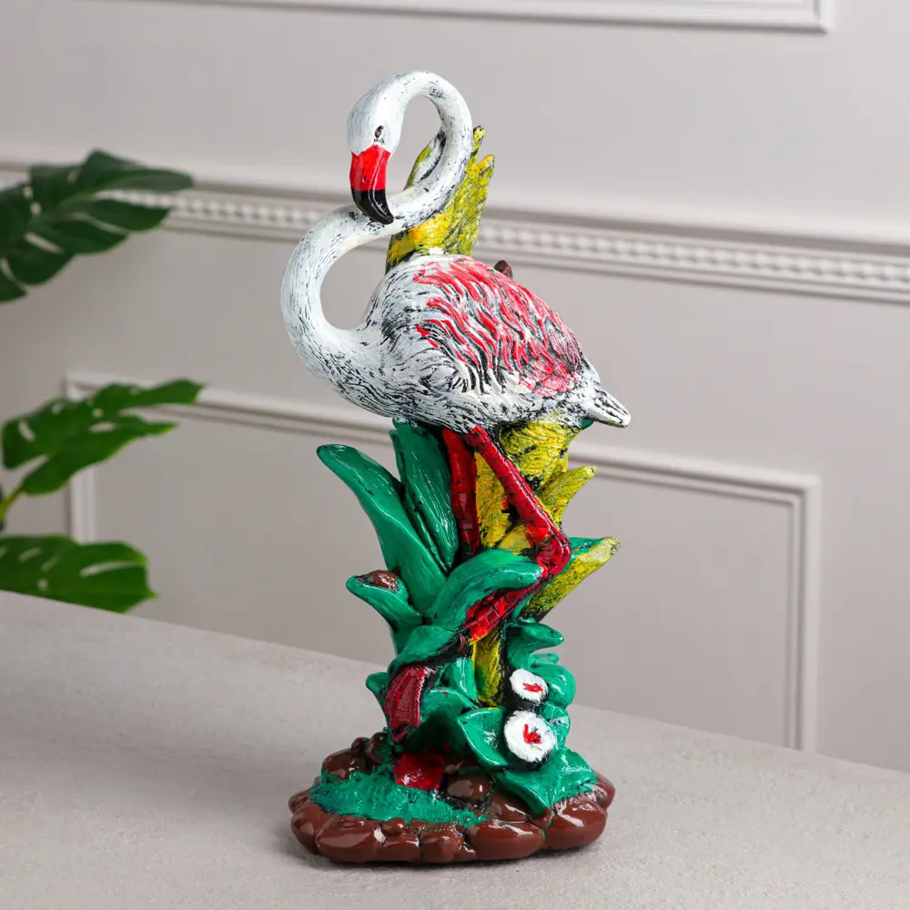 Фото Статуэтка "Фламинго", покрытие лак, гипс, 41 см