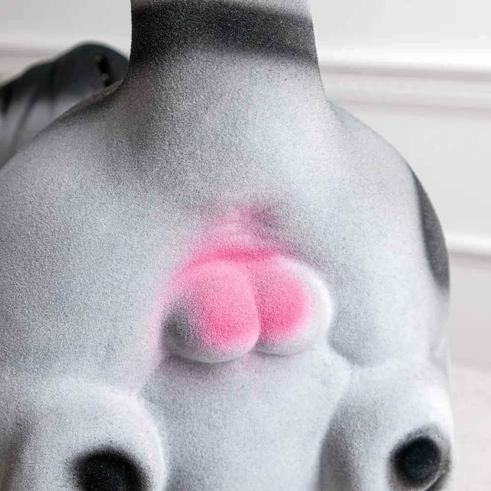 Фото 4 Копилка "Кот Афоня" флок, серая, 30 см Фото 4 Копилка "Кот Афоня" флок, серая, 30 см