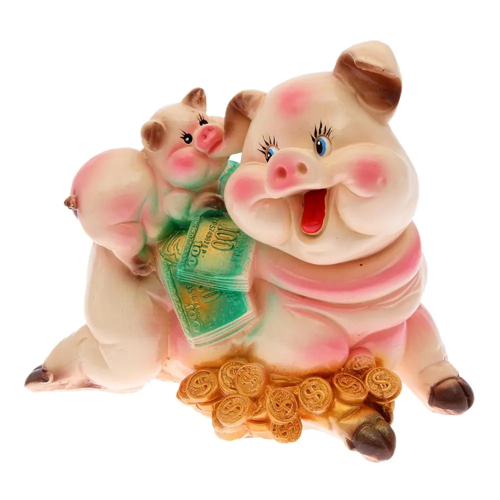 Фото 5 Копилка "Свинка мама" глянец, разноцветная, 27 см Фото 5 Копилка "Свинка мама" глянец, разноцветная, 27 см