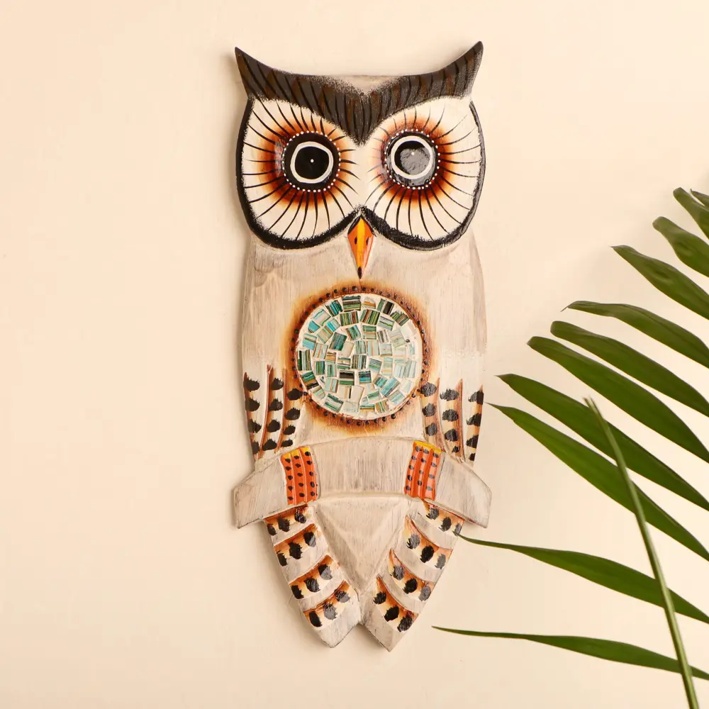 Фото Панно "Совушка на ветке" дерево 15x1.5x30 см