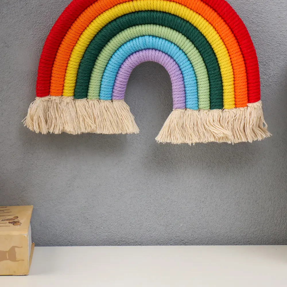 Фото 3 Панно настенное текстиль "Радуга" яркие цвета 27x28 см Фото 3 Панно настенное текстиль "Радуга" яркие цвета 27x28 см
