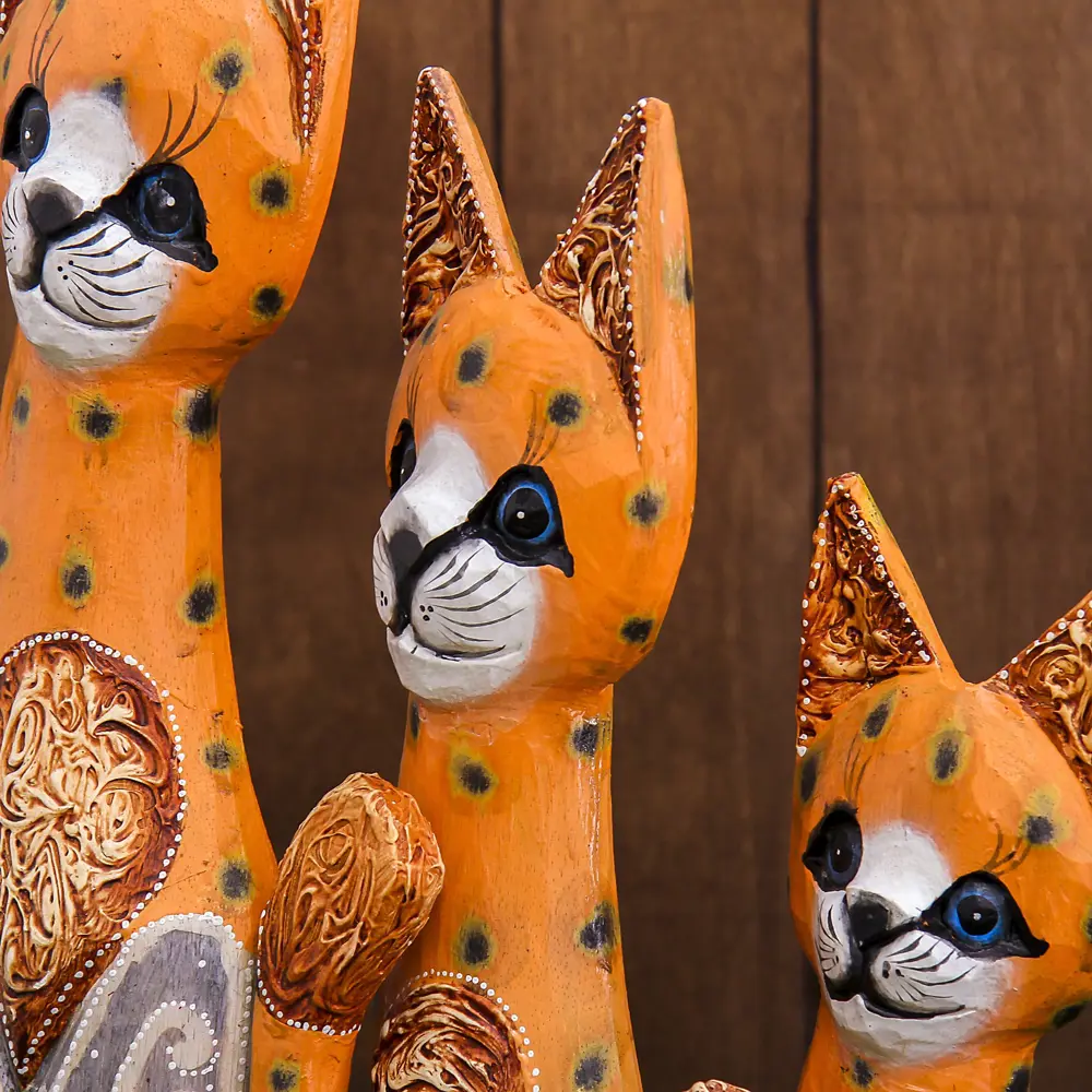 Фото 4 Набор интерьерных сувениров 3 шт "Кошки с румянцем" (высота 40.50.60) 27x10x60 см Фото 4 Набор интерьерных сувениров 3 шт "Кошки с румянцем" (высота 40.50.60) 27x10x60 см