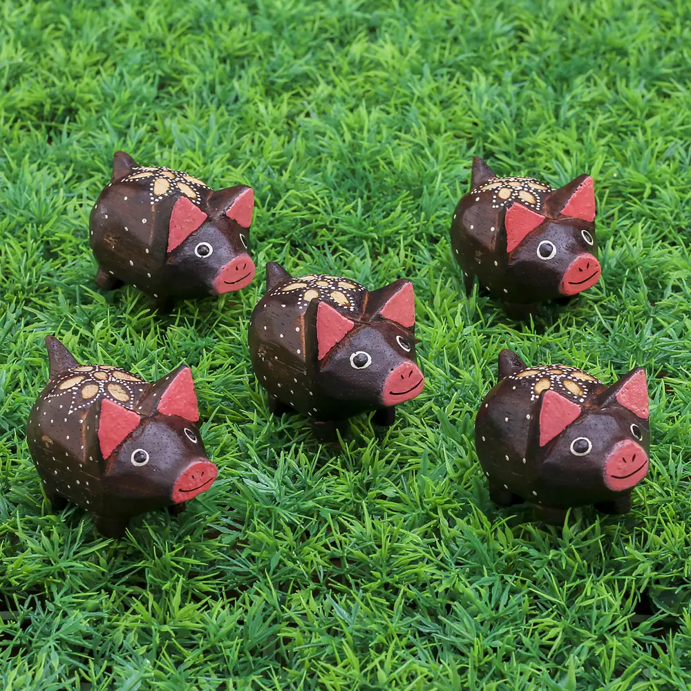 Фото Набор интерьерных сувениров 5 шт "Свинки розовые ушки" 23x6x5 см Фото Набор интерьерных сувениров 5 шт "Свинки розовые ушки" 23x6x5 см