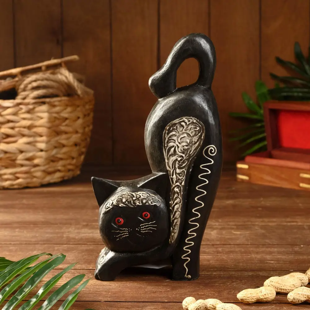 Фото Сувенир интерьерный "Кошечка потягивается" 15x6x25 см Фото Сувенир интерьерный "Кошечка потягивается" 15x6x25 см