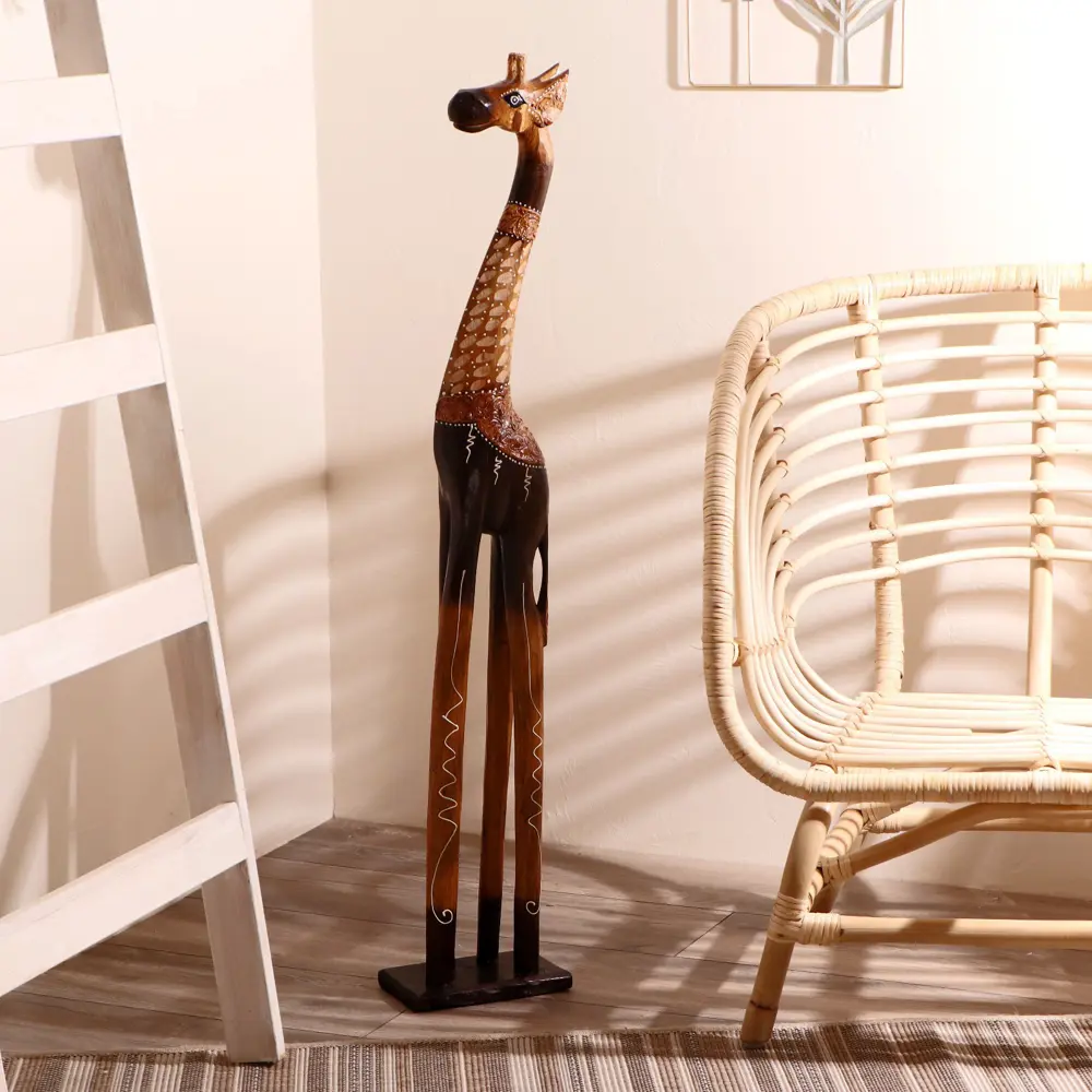 Фото Сувенир интерьерный "Жираф резной узорный" 100x18.5x11.5 см Фото Сувенир интерьерный "Жираф резной узорный" 100x18.5x11.5 см
