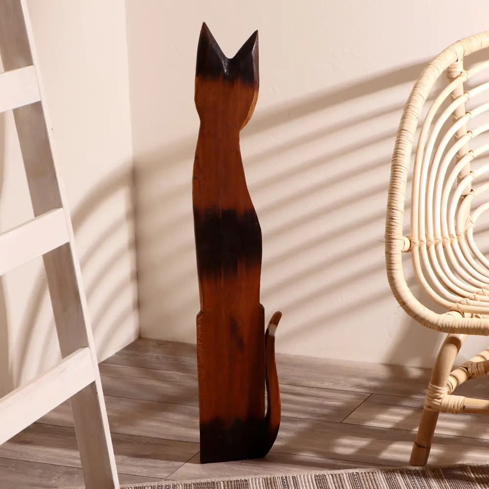 Фото 4 Сувенир интерьерный "Кот с резными ушками" 80x18x6.5 см Фото 4 Сувенир интерьерный "Кот с резными ушками" 80x18x6.5 см