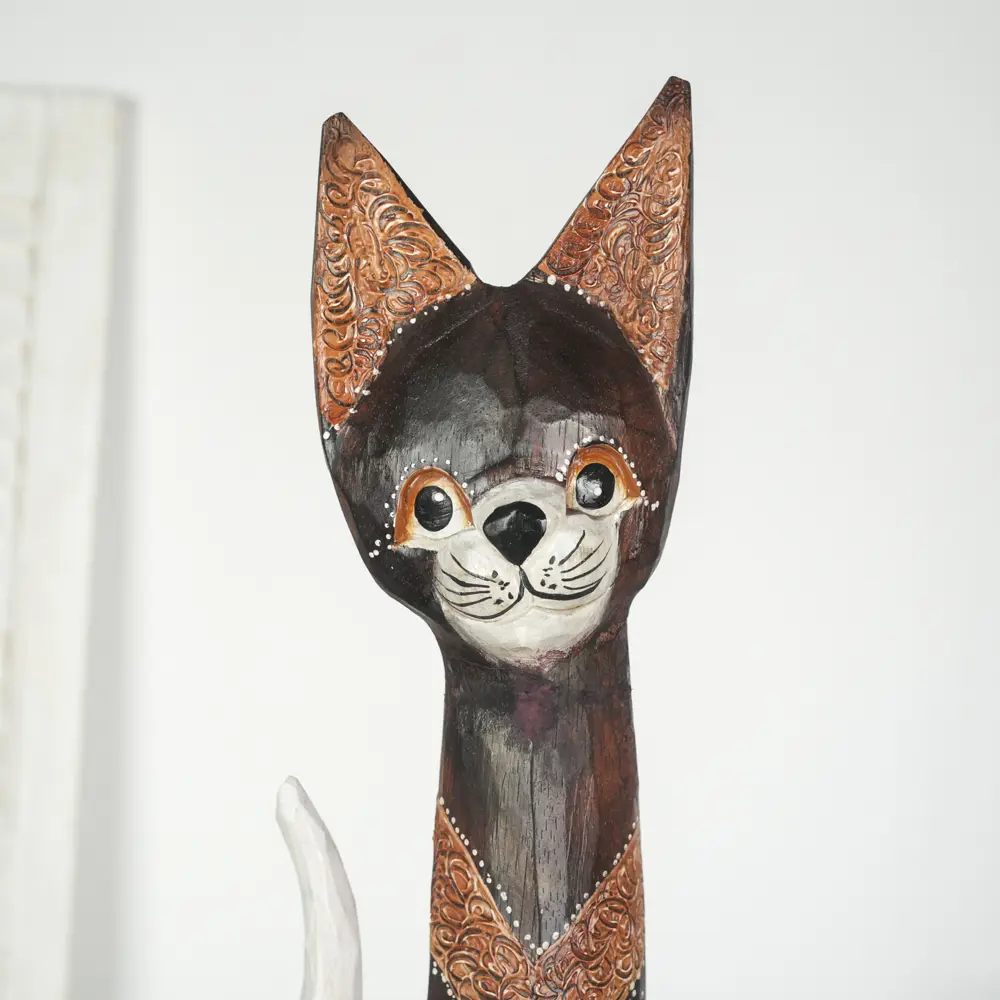 Фото 3 Сувенир интерьерный "Кошечка" чёрная с коричневым узором, 80x12.5x5.5 см Фото 3 Сувенир интерьерный "Кошечка" чёрная с коричневым узором, 80x12.5x5.5 см