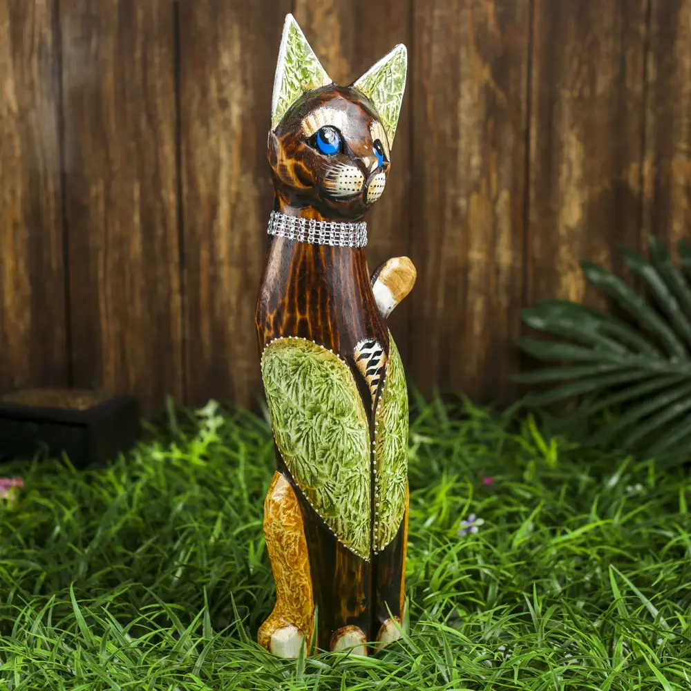 Фото 2 Сувенир интерьерный "Кошка салатовые ушки" высота 40 см Фото 2 Сувенир интерьерный "Кошка салатовые ушки" высота 40 см