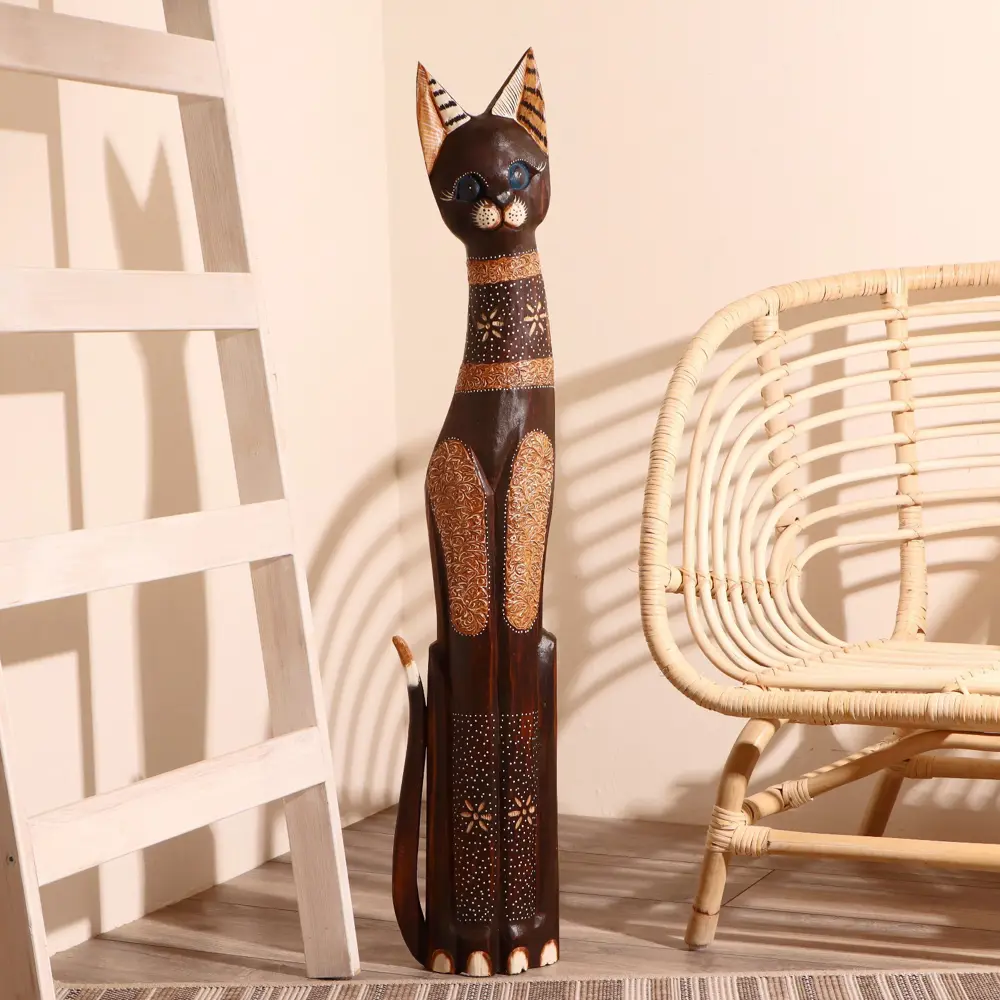 Фото Сувенир интерьерный Кошка ажурная Восточная сказка 100x18x6.5 см