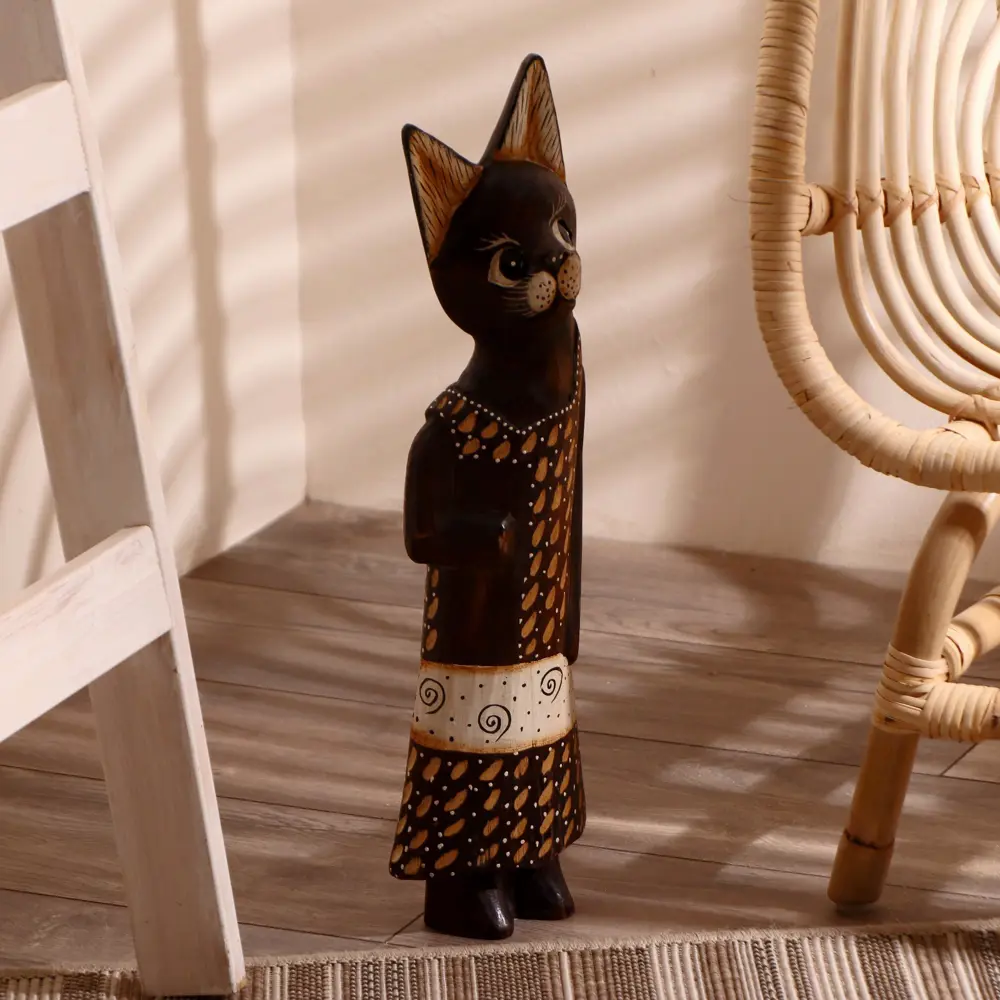 Фото 2 Сувенир интерьерный "Кошка в сарафане в горошек" 50x14x5.5 см