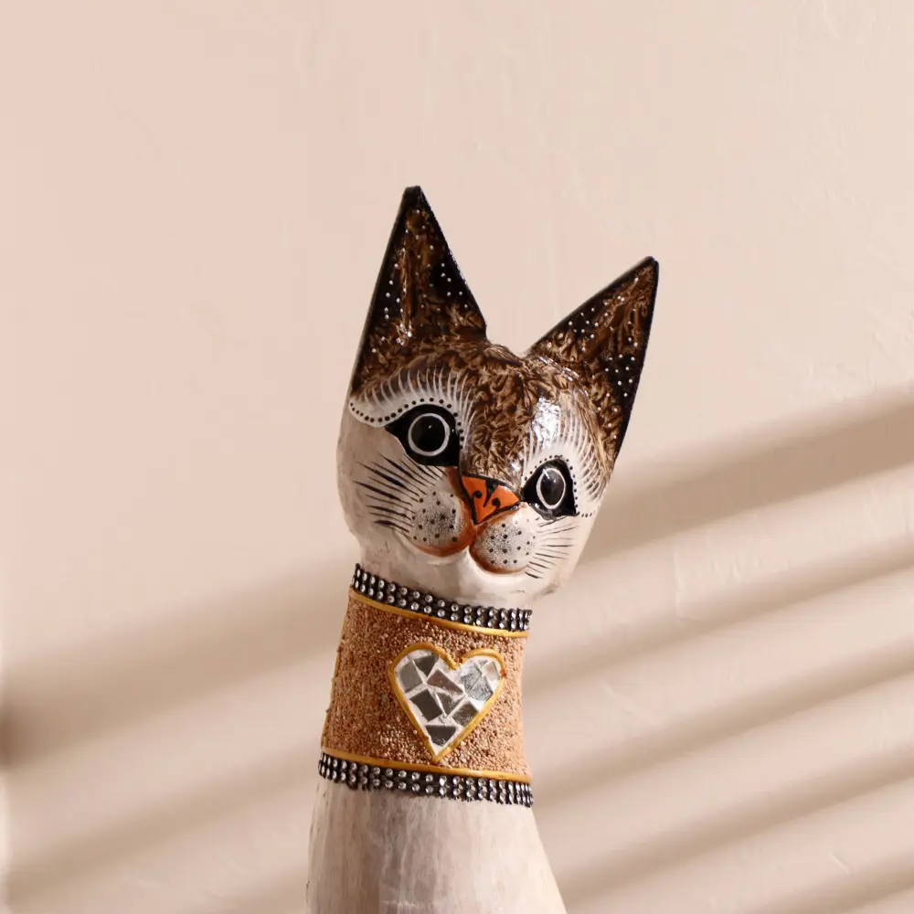 Фото 5 Сувенир интерьерный "Кошка с бабочками и зеркальным сердцем" 80x13x7 см Фото 5 Сувенир интерьерный "Кошка с бабочками и зеркальным сердцем" 80x13x7 см