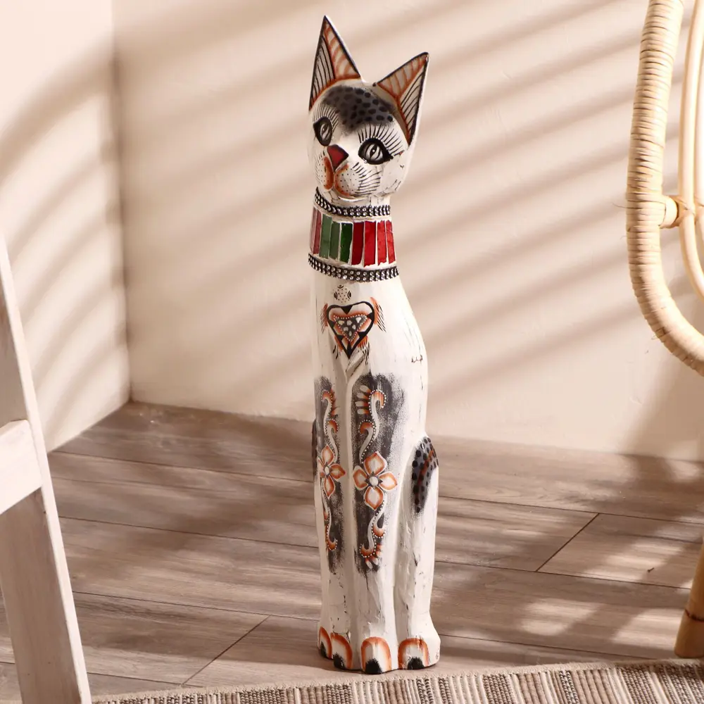 Фото 3 Сувенир интерьерный "Кошка с ошейником и ромбиком" 60x12x6 см Фото 3 Сувенир интерьерный "Кошка с ошейником и ромбиком" 60x12x6 см