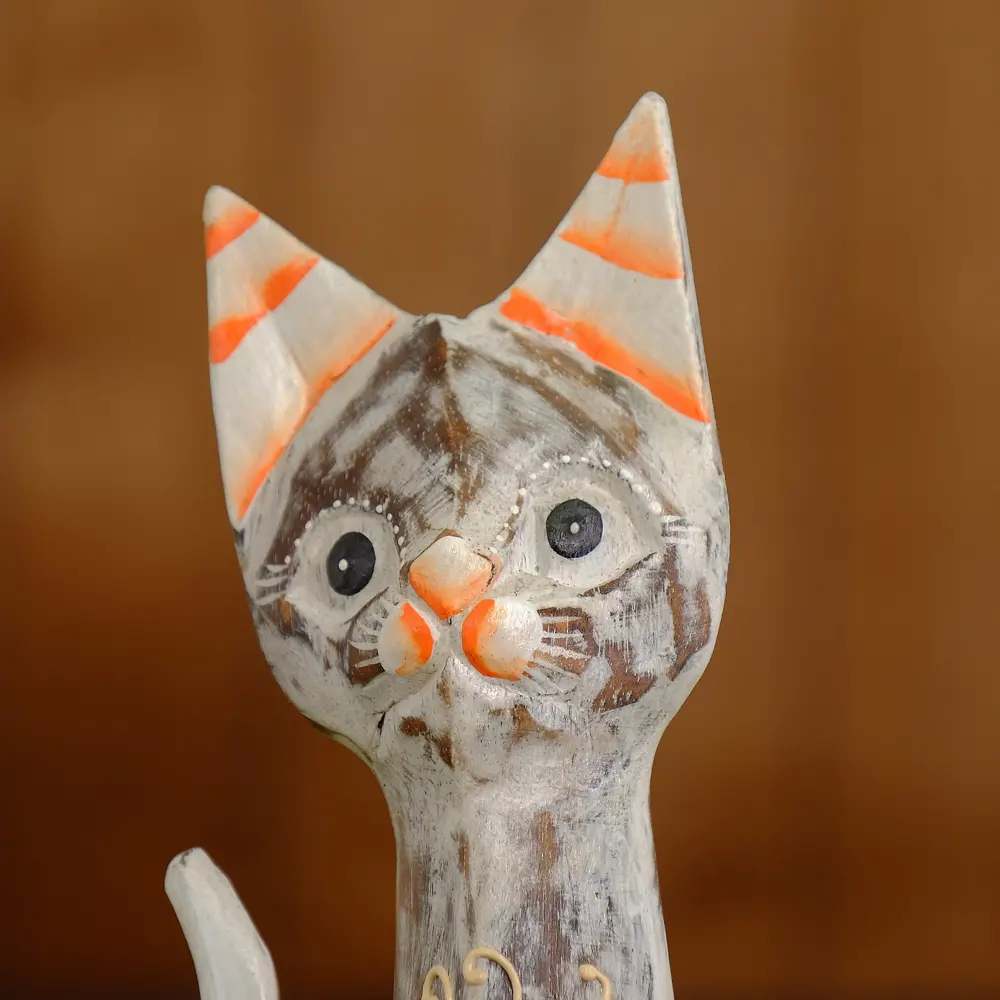 Фото 4 Сувенир интерьерный "Кошка серая с цветком" 30x10x3 см Фото 4 Сувенир интерьерный "Кошка серая с цветком" 30x10x3 см