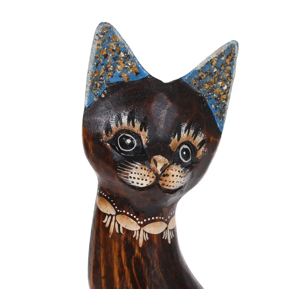 Фото 4 Сувенир интерьерный "Кошка ярко-синие ушки" высота 30 см Фото 4 Сувенир интерьерный "Кошка ярко-синие ушки" высота 30 см
