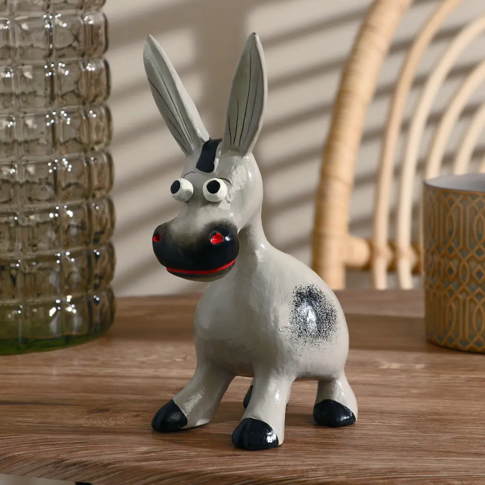 Фото Сувенир интерьерный "Ослик серый" 12x20x7 см Фото Сувенир интерьерный "Ослик серый" 12x20x7 см