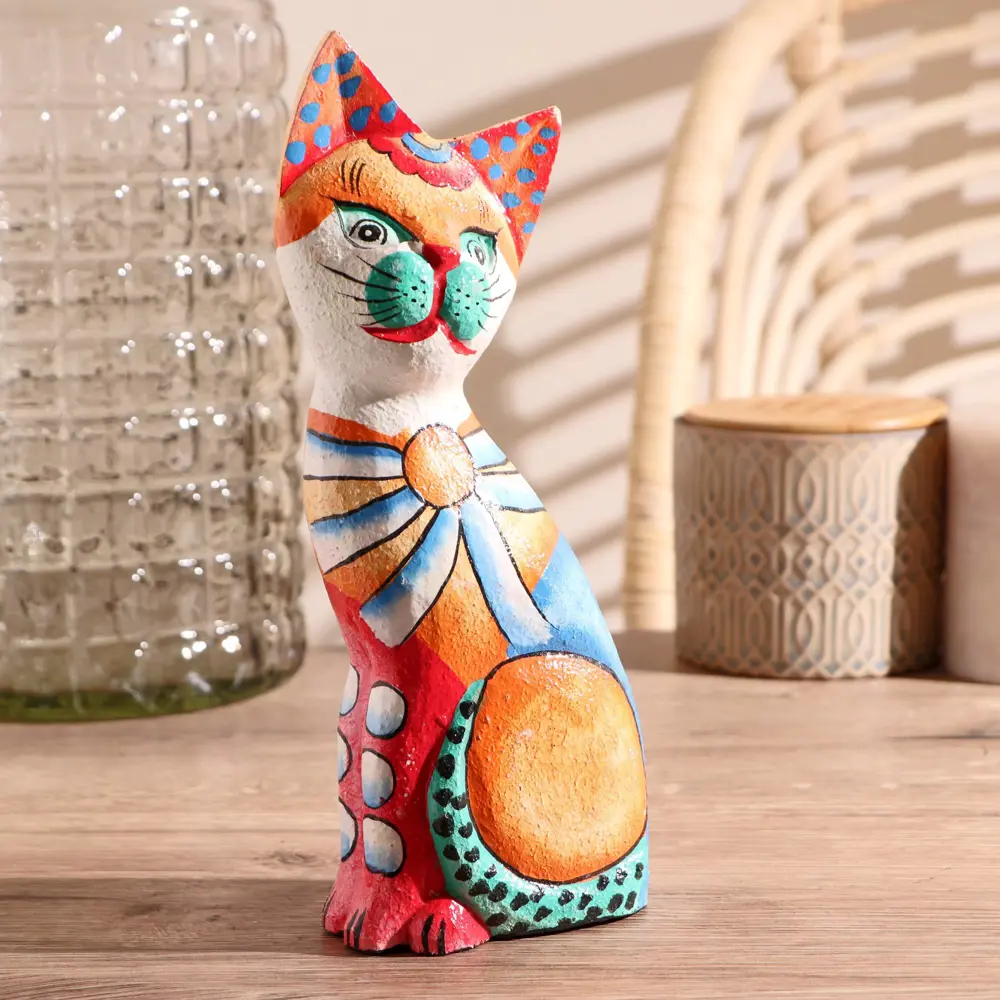 Фото 2 Сувенир интерьерный "Разноцветный котёнок" 25x10x5 см
