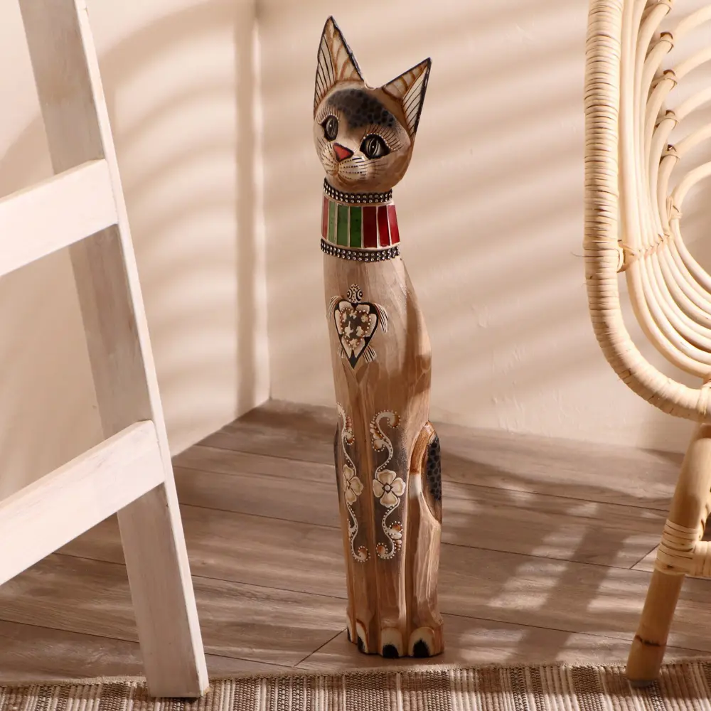 Фото 3 Сувенир интерьерный "Серая кошка в ошейнике из мозаики и с черепахой" 60x12x6 см Фото 3 Сувенир интерьерный "Серая кошка в ошейнике из мозаики и с черепахой" 60x12x6 см