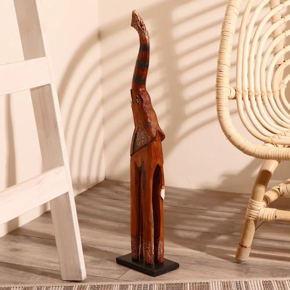 Фото 2 Сувенир интерьерный "Слон полоски на хоботе" высота 60 см