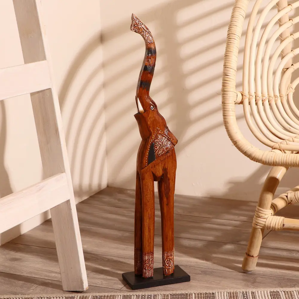 Фото Сувенир интерьерный "Слон полоски на хоботе" высота 60 см