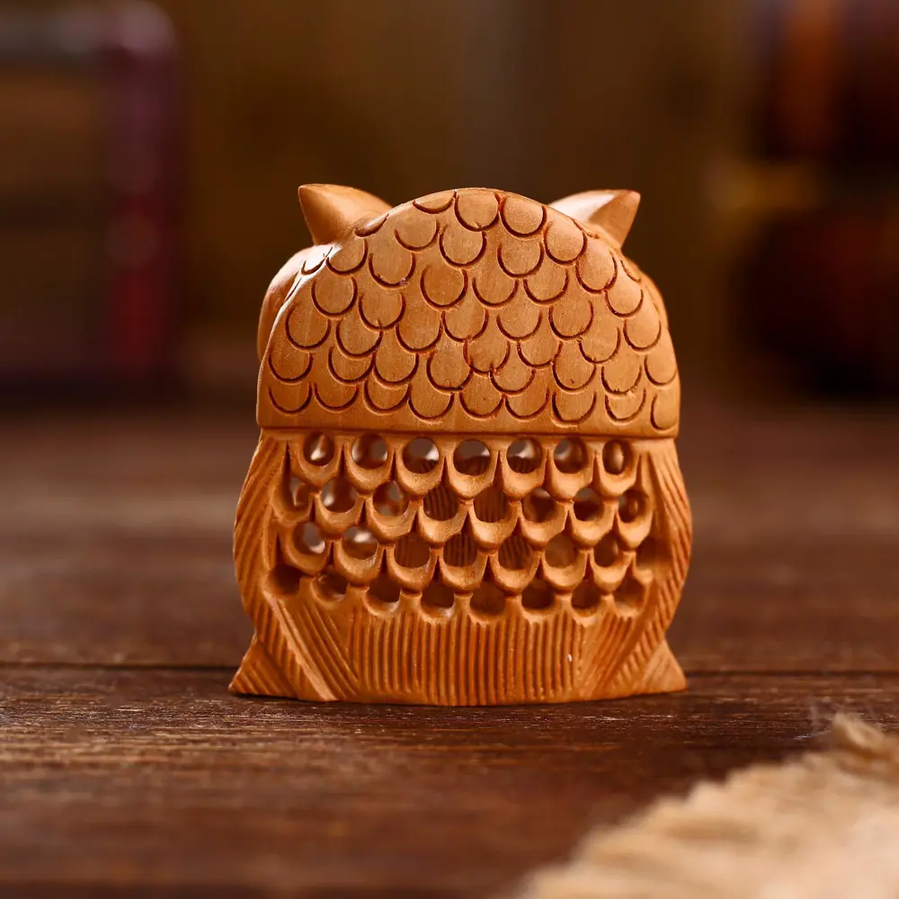 Фото 3 Сувенир интерьерный "Сова резная светлая" 7.5x4x8 см Фото 3 Сувенир интерьерный "Сова резная светлая" 7.5x4x8 см