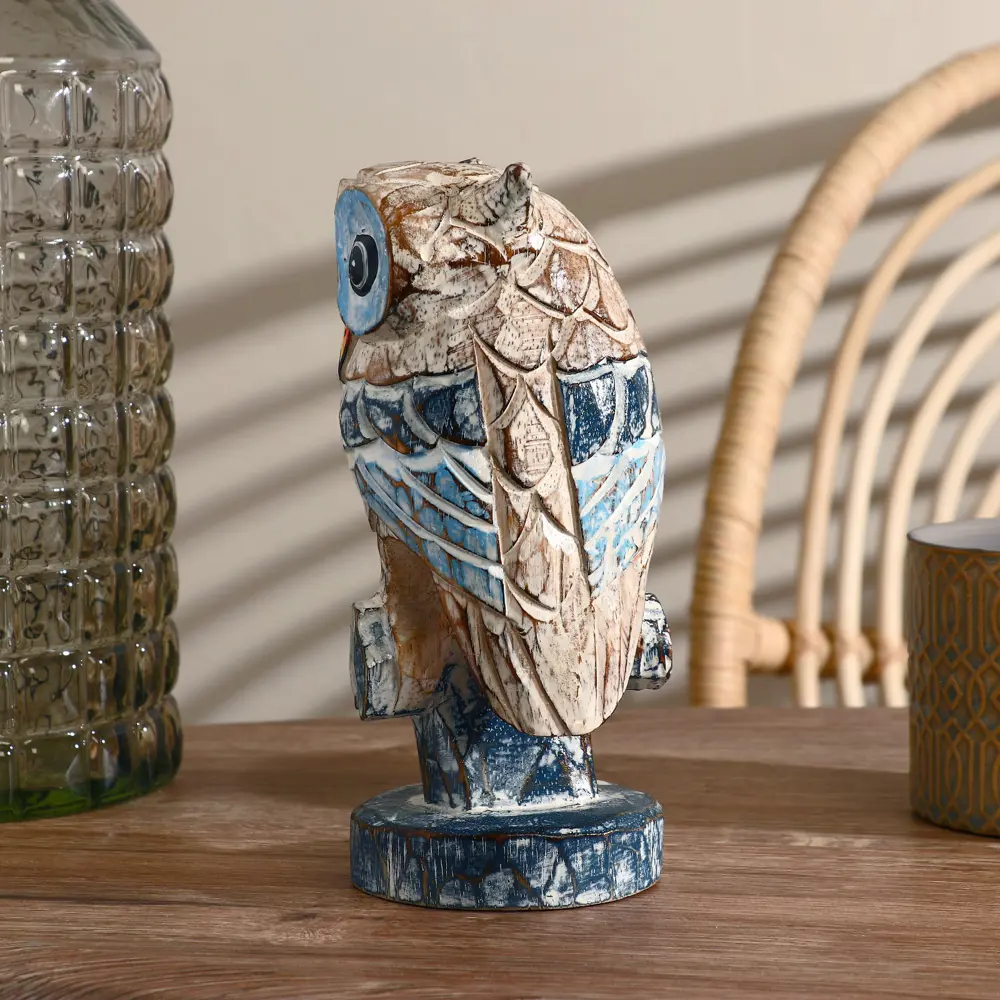 Фото 2 Сувенир интерьерный "Сова на ветке" синяя 23 см Фото 2 Сувенир интерьерный "Сова на ветке" синяя 23 см